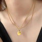 Coin Pendant Chain Necklace 3P Set Gold [Fast Shipping]