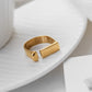 i Shape Ring Gold/Silver [Fast Shipping]