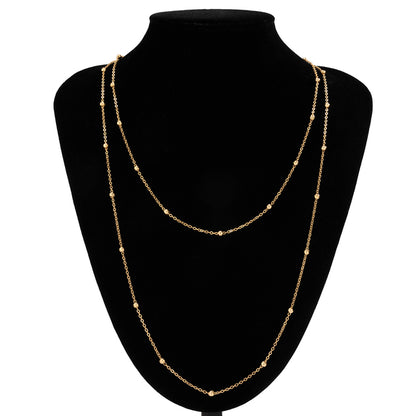Accent Long Necklace 2-Piece Set Gold/Silver [Pre-order Item]