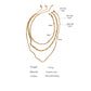 Stainless steel chain necklace 3-piece set Gold/Silver [Fast delivery]