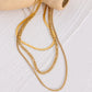 Stainless steel chain necklace 3-piece set Gold/Silver [Fast delivery]