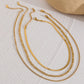 Stainless steel chain necklace 3-piece set Gold/Silver [Fast delivery]