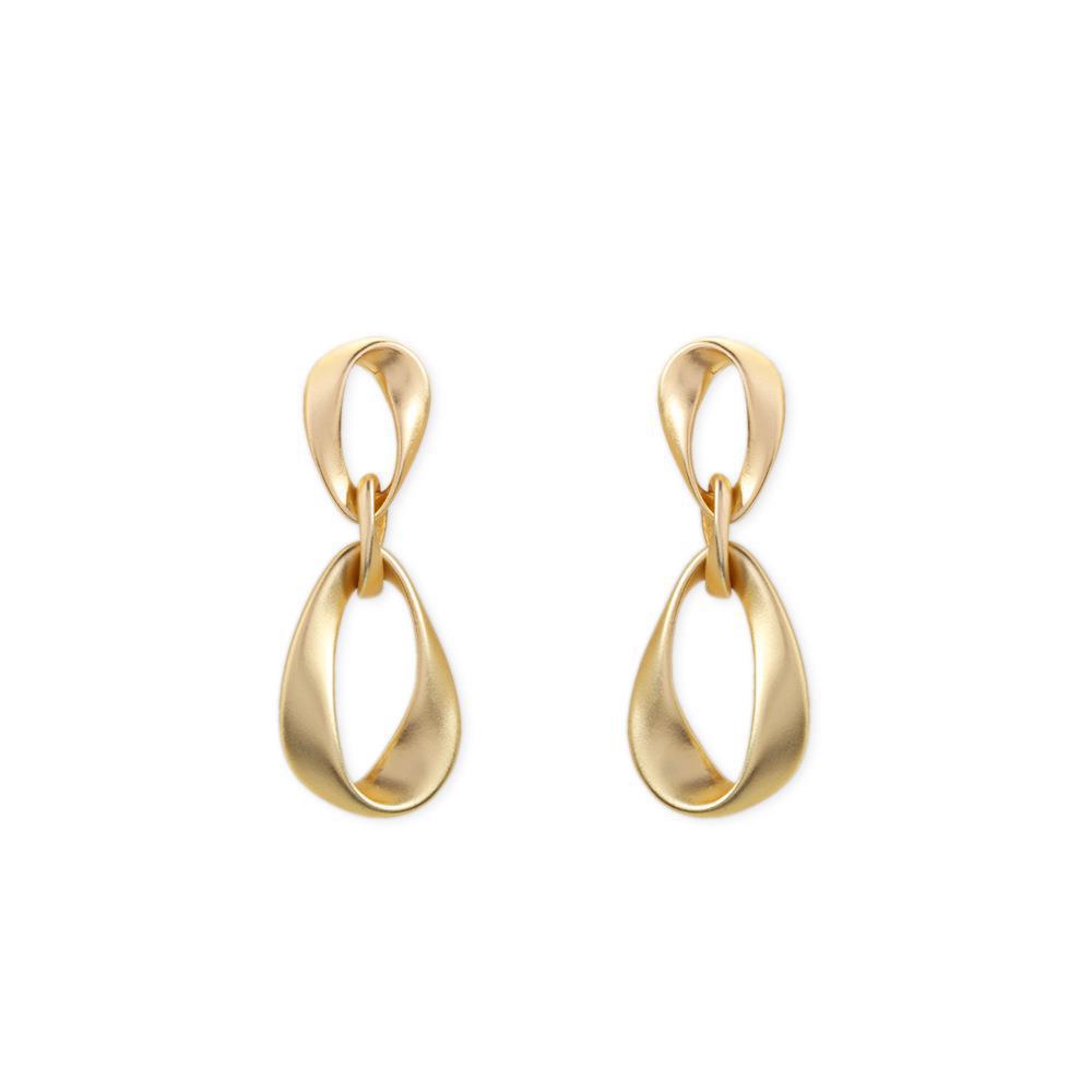 フェミニンねじれマット イヤリング/ピアス ゴールド 【スピード配送