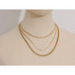 Stainless steel chain necklace 3-piece set Gold/Silver [Fast delivery]