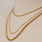 Stainless steel chain necklace 3-piece set Gold/Silver [Fast delivery]