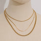Stainless steel chain necklace 3-piece set Gold/Silver [Fast delivery]
