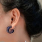 Clear hoop ball earrings in 3 colors [Pre-order item]
