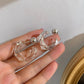 Clear hoop ball earrings in 3 colors [Pre-order item]