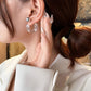 Clear hoop ball earrings in 3 colors [Pre-order item]