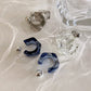 Clear hoop ball earrings in 3 colors [Pre-order item]