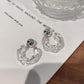 Clear hoop ball earrings in 3 colors [Pre-order item]