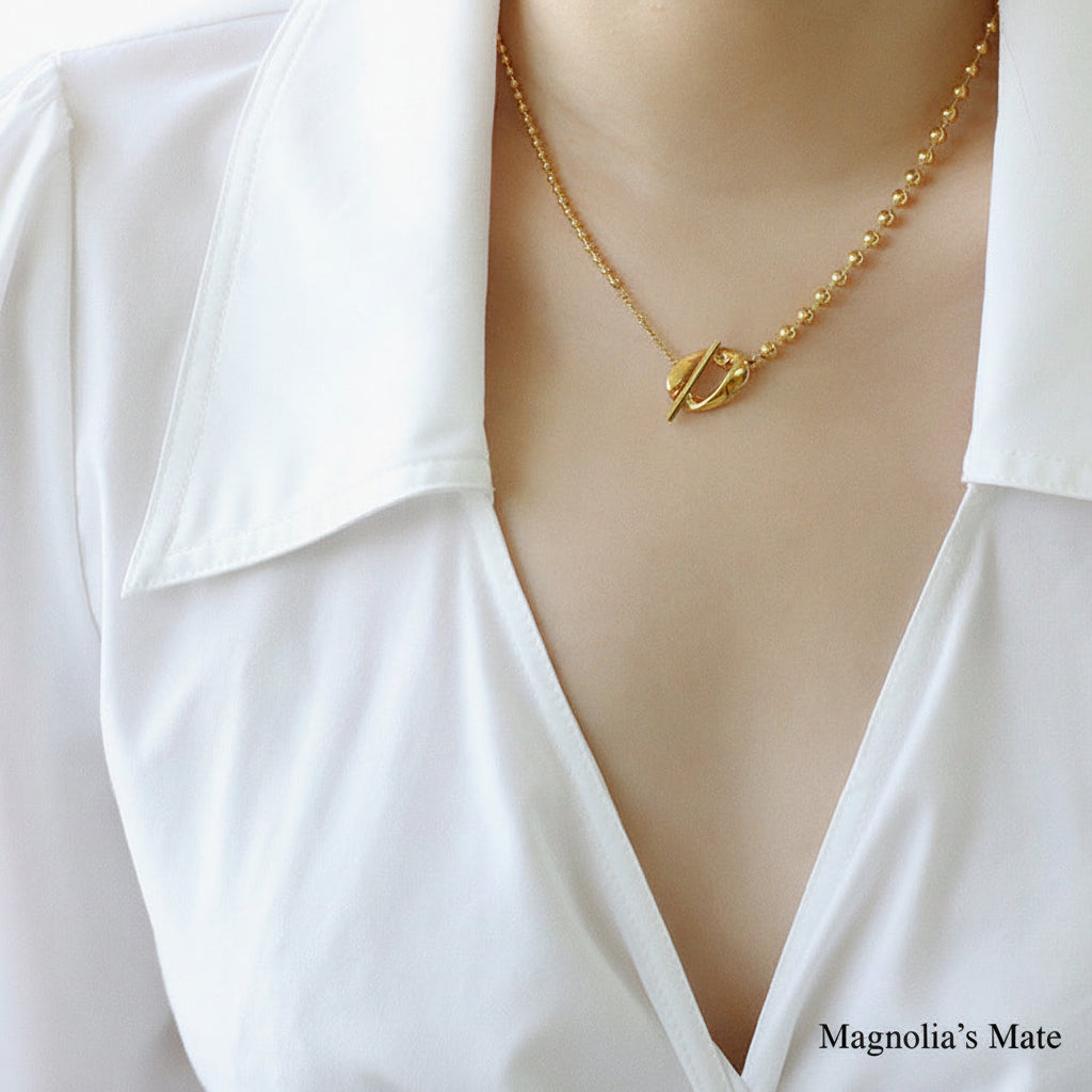 Small Ball Chain Necklace Gold/Silver [Fast Shipping]
